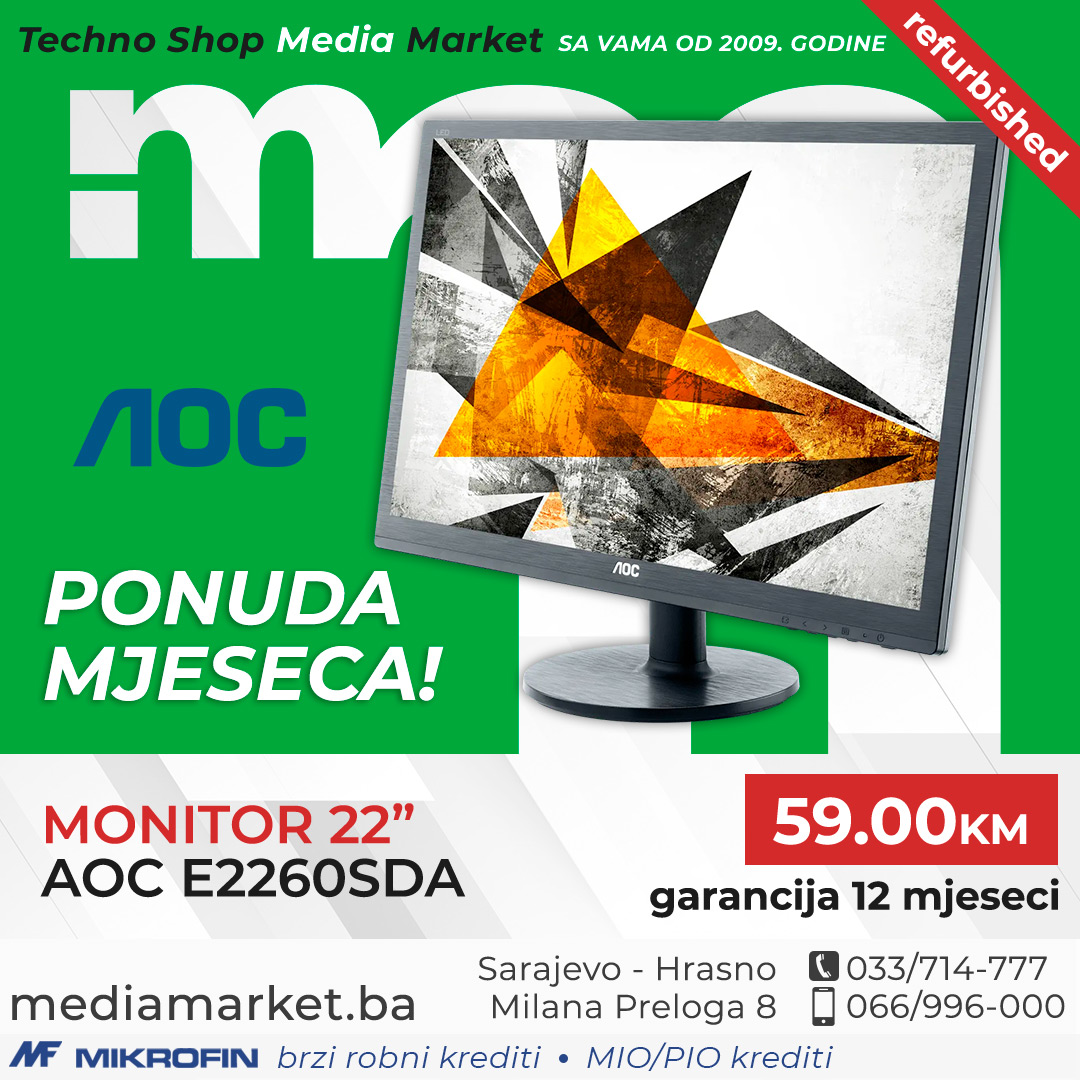 MONITOR 22 AOC E2260SDA B REF