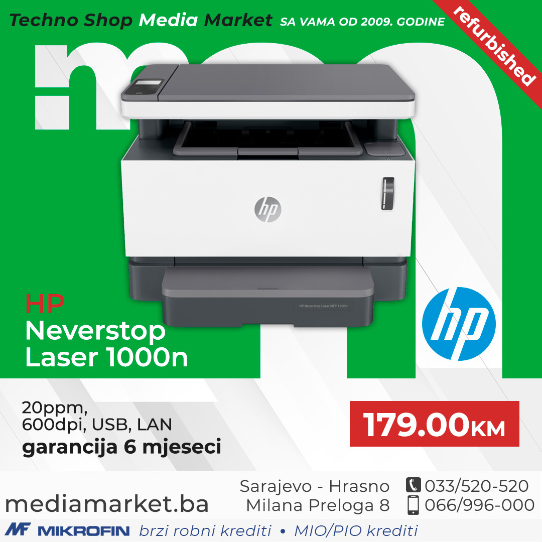 PRINTER HP LASER 1000DN SA PUNIM TONEROM REFURBISHED
