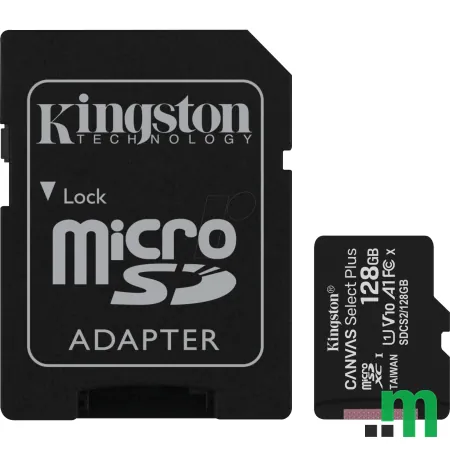 Kingston microSD 128GB Class10Canvas Select Plus100MBs Read,Class 10 UHS-I